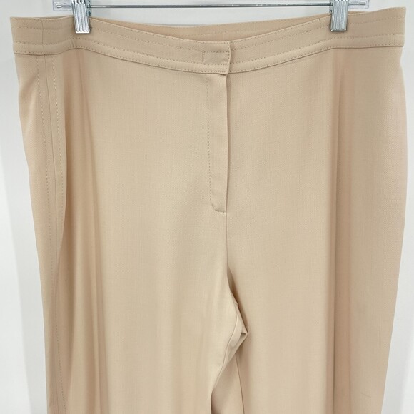 MARINA RINALDI Virgin Wool High Rise Stretch Pleated Slacks Dress Pants EUR 25 - Picture 2 of 9